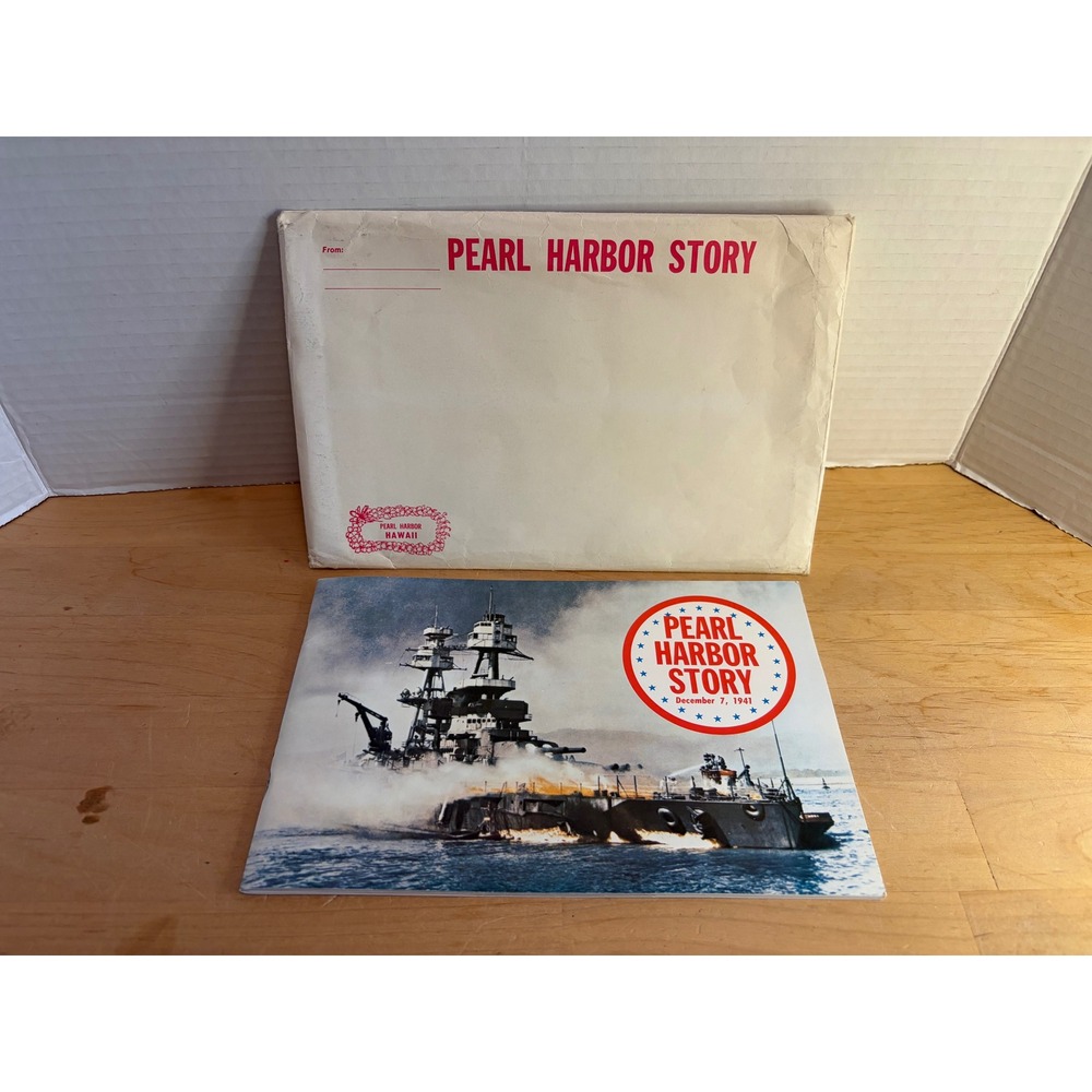 Vintage 1977 Pearl Harbor Story Booklet w/ Original Mailing Envelope 12th Print